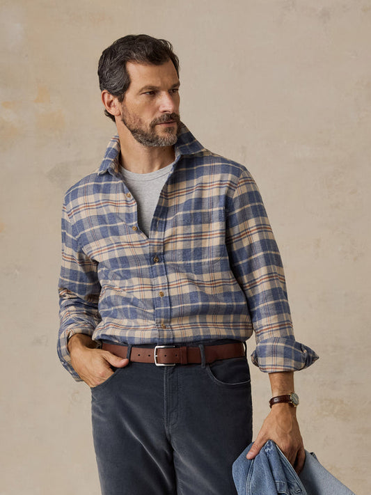 Faherty Men's Timberline Brushed Twill Shirt
