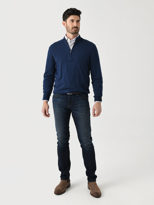 Faherty Men's Movement Quarter Zip Sweater