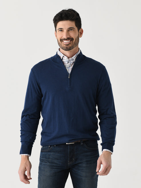 Faherty Men's Movement Quarter Zip Sweater