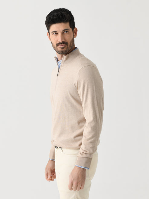 Faherty Men's Movement Quarter Zip Sweater