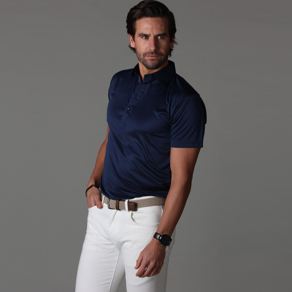 Collars & Co Semi-Spread Collar Polo - Solid