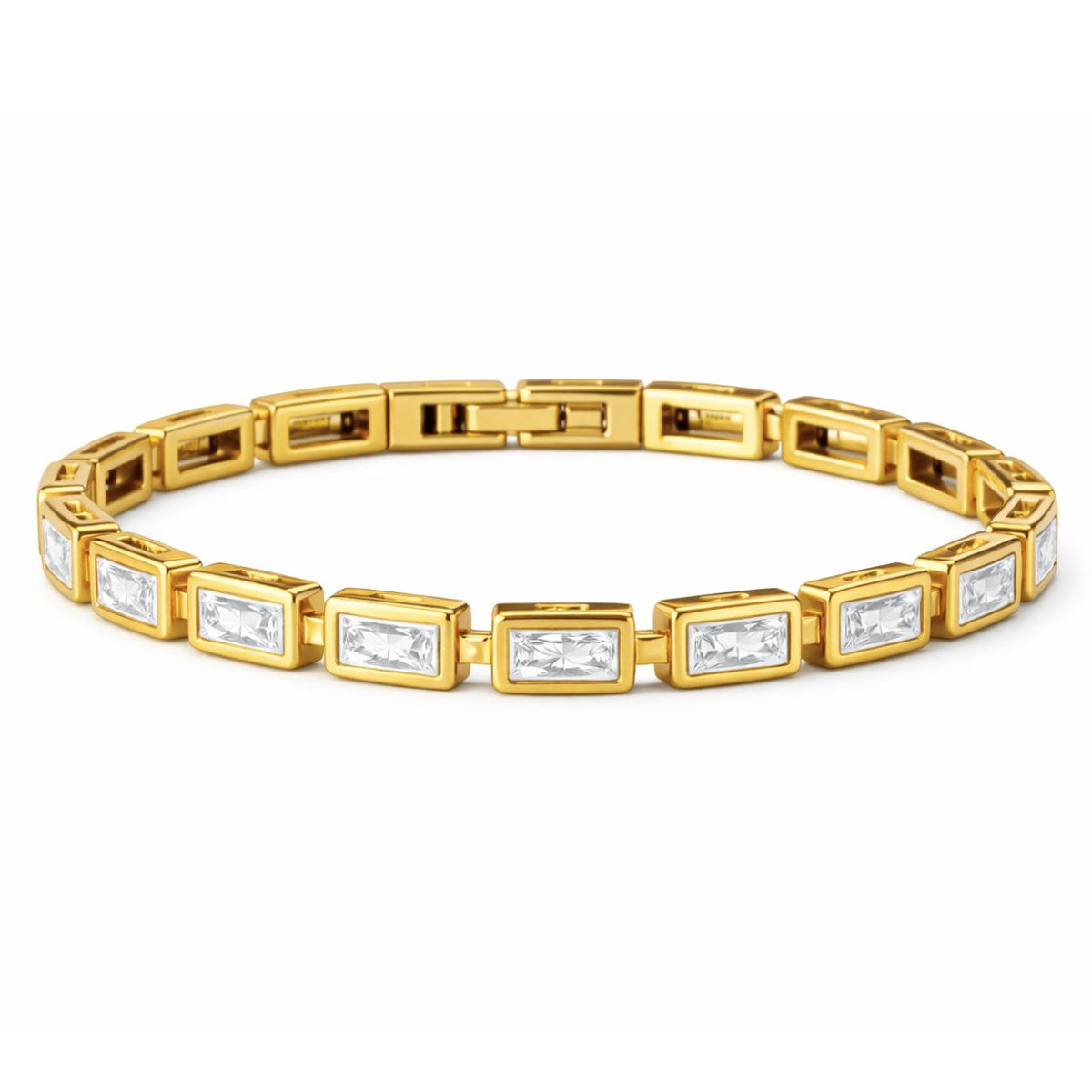 Ellie Vail Monroe Baguette Bezel Tennis Bracelet
