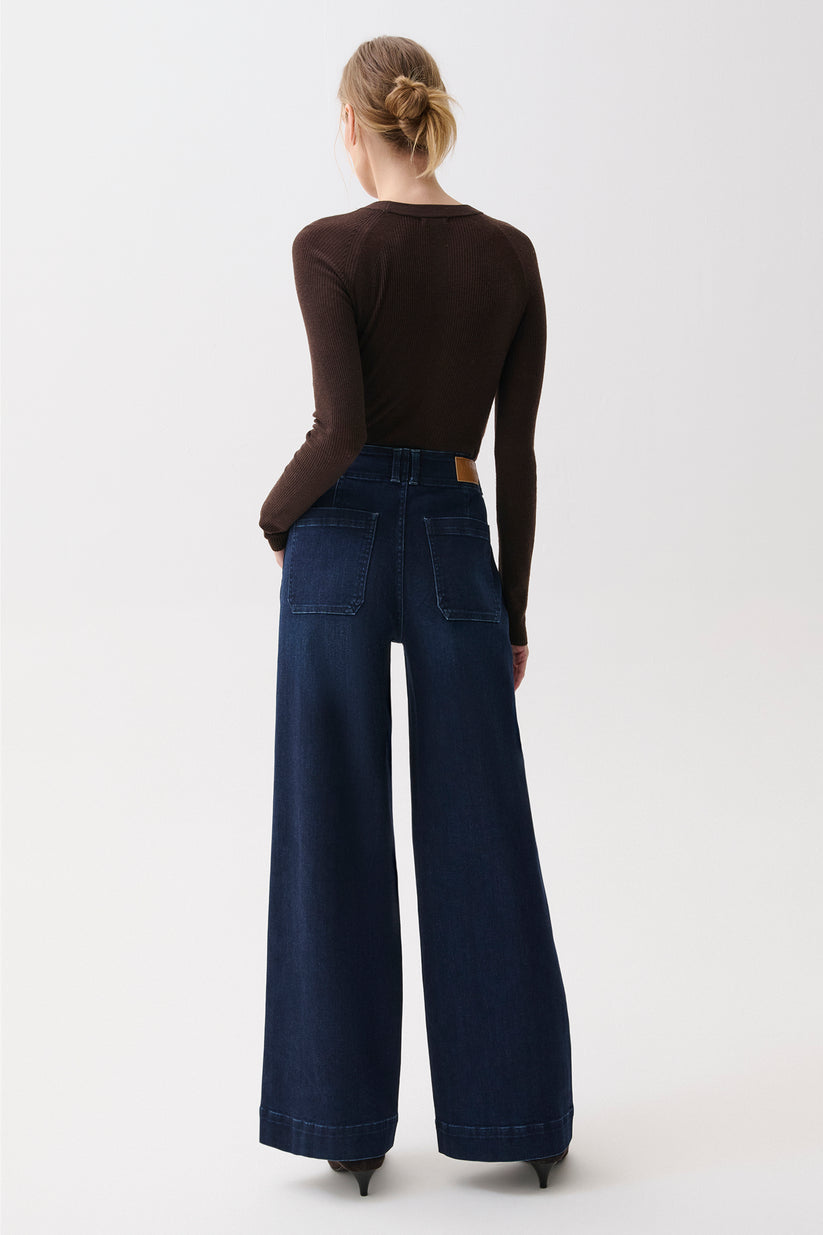 Pistola Lana High Rise Ultra Wide Leg Jean - Starstruck