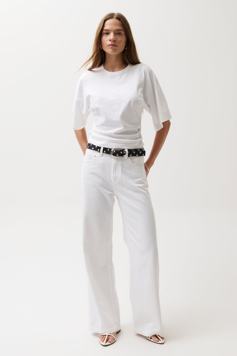 Pistola Jadyn Low Slung Palazzo Jean (Vivid White)