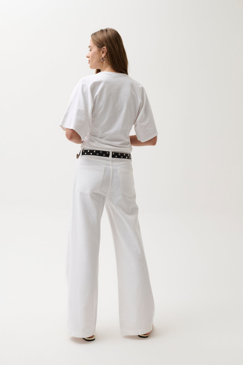 Pistola Jadyn Low Slung Palazzo Jean (Vivid White)