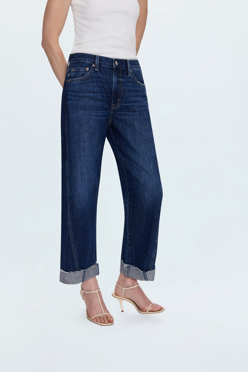 Pistola Kacey Mid Rise Cuffed Straight Jean