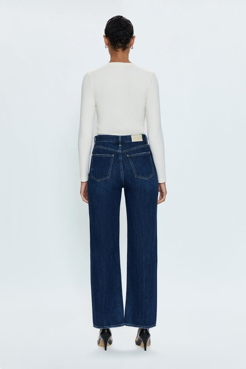 Pistola Cassie Cuffed Super High Rise Straight Crop Jeans