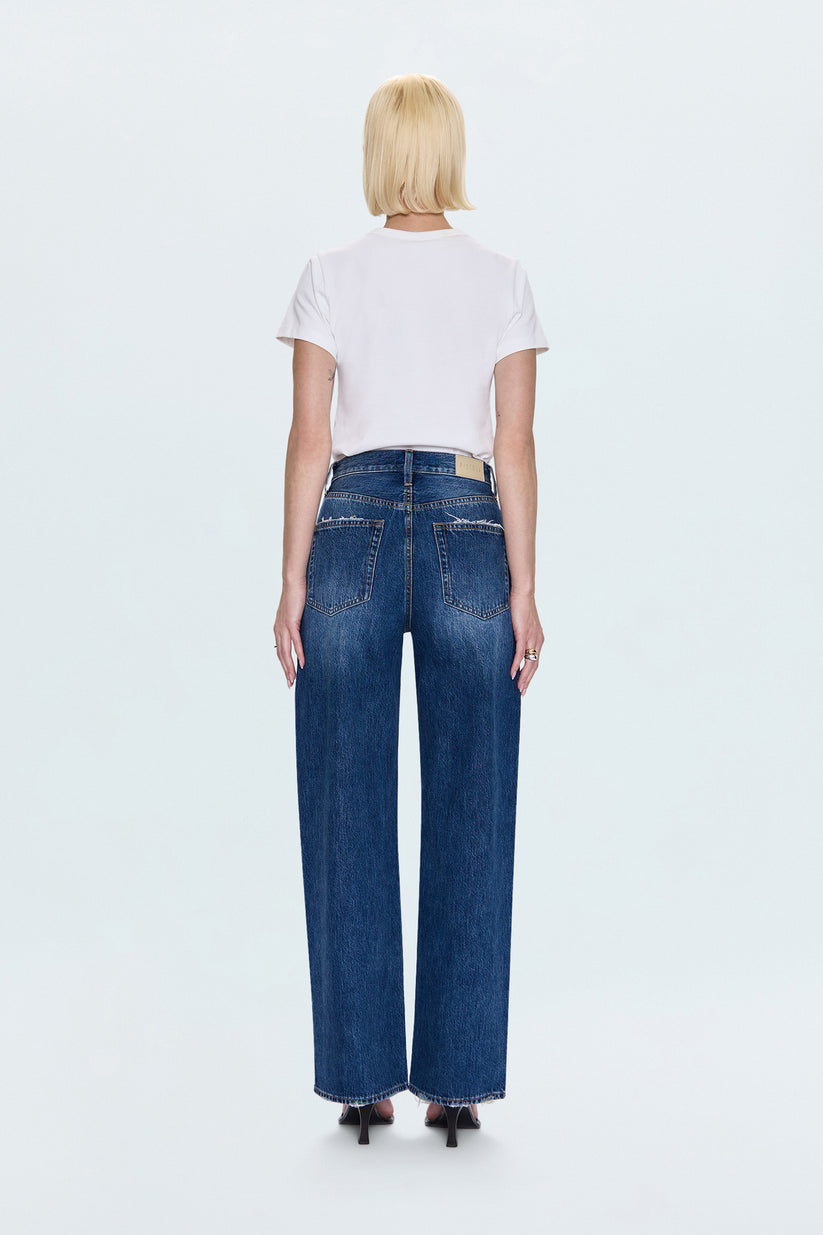 Pistola Tate High Rise Bowed Wide Leg Jean