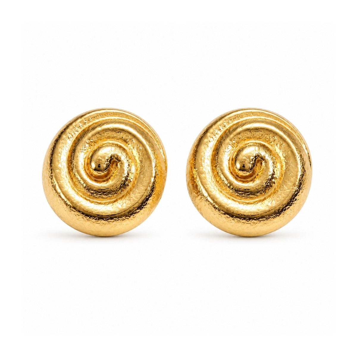 Ellie Vail Heloisa Textured Spiral Button Earring