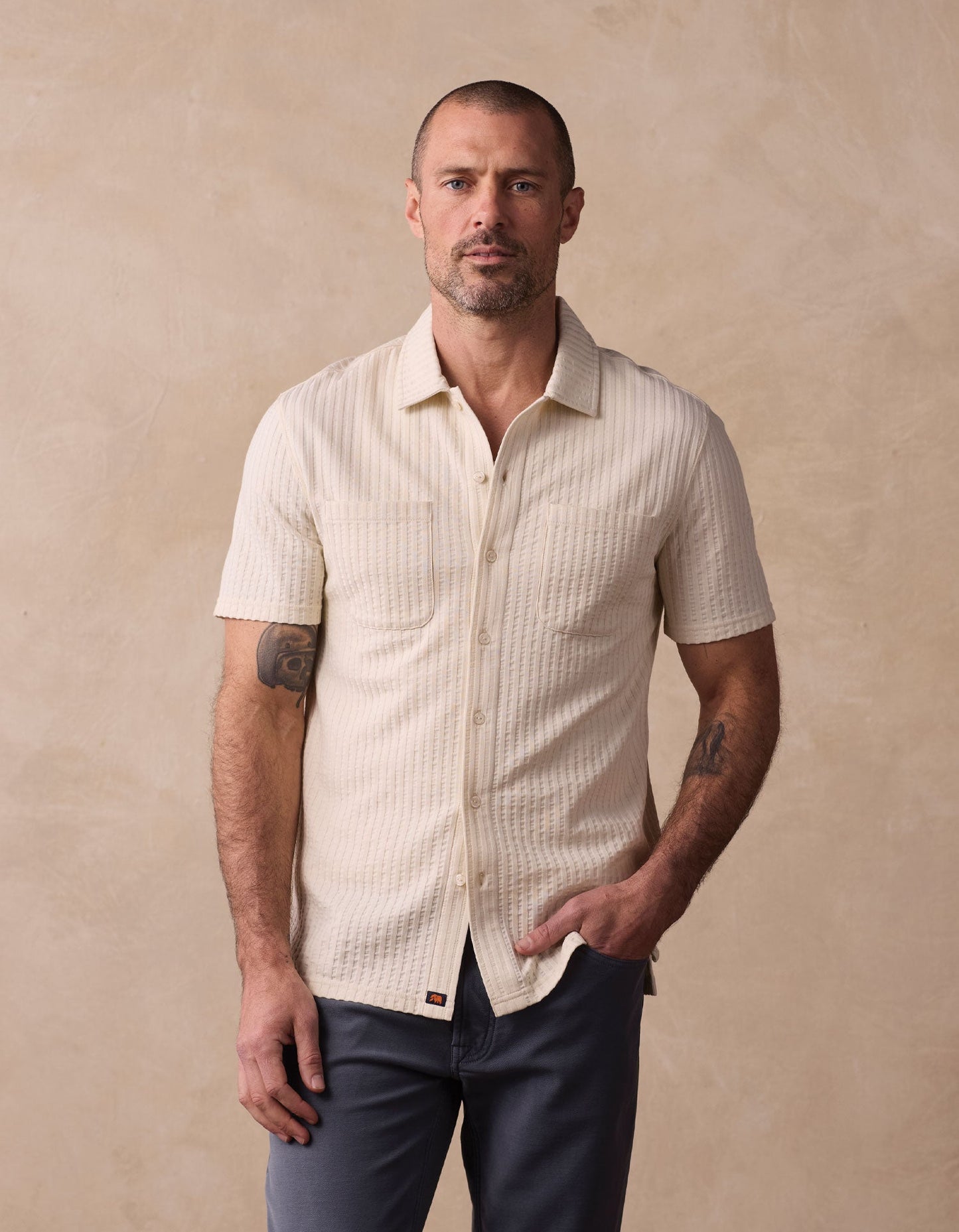 The Normal Brand Men's Knit Getaway Button Up