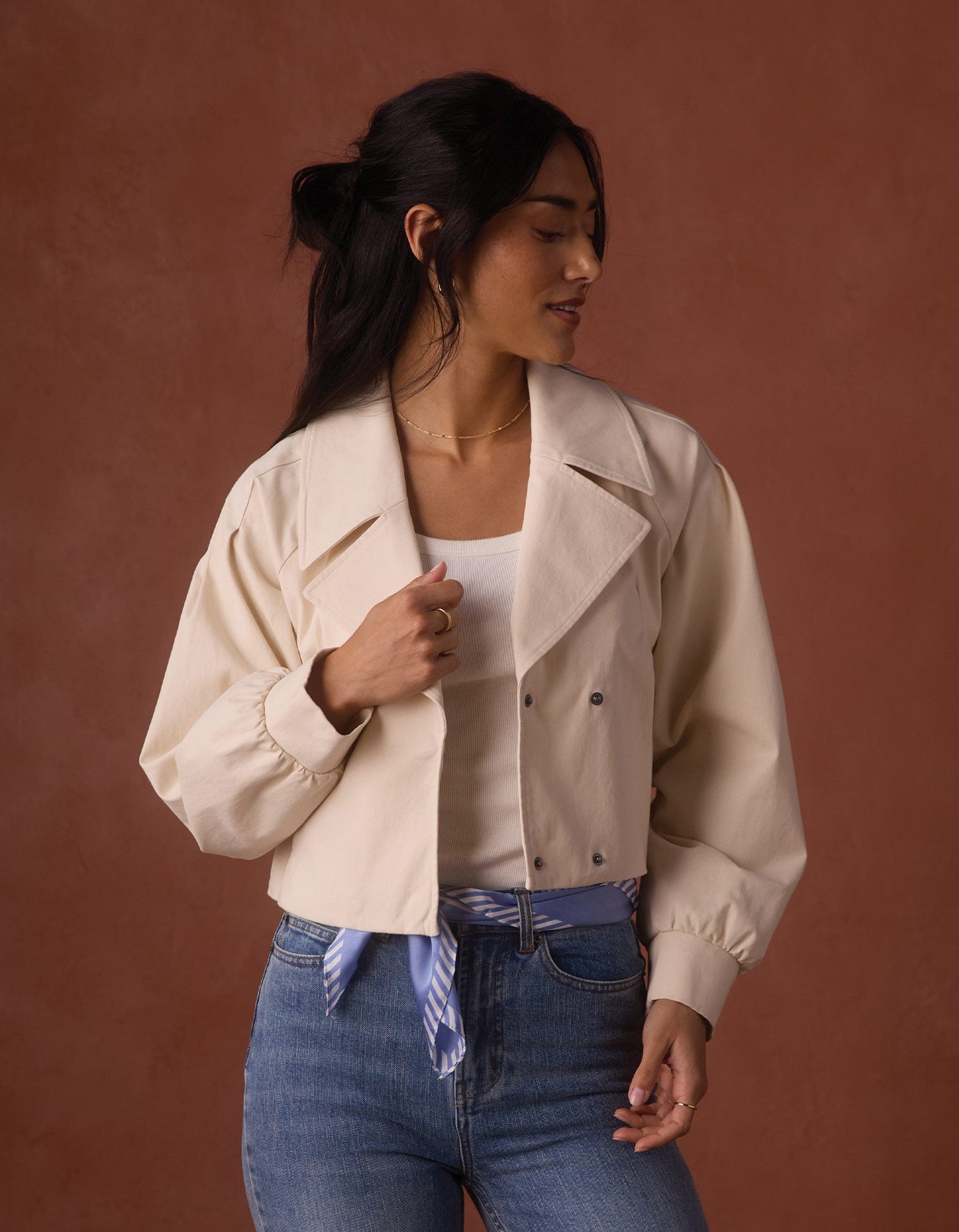 The Normal Brand Women's Gia Lapel Cropped Jacket