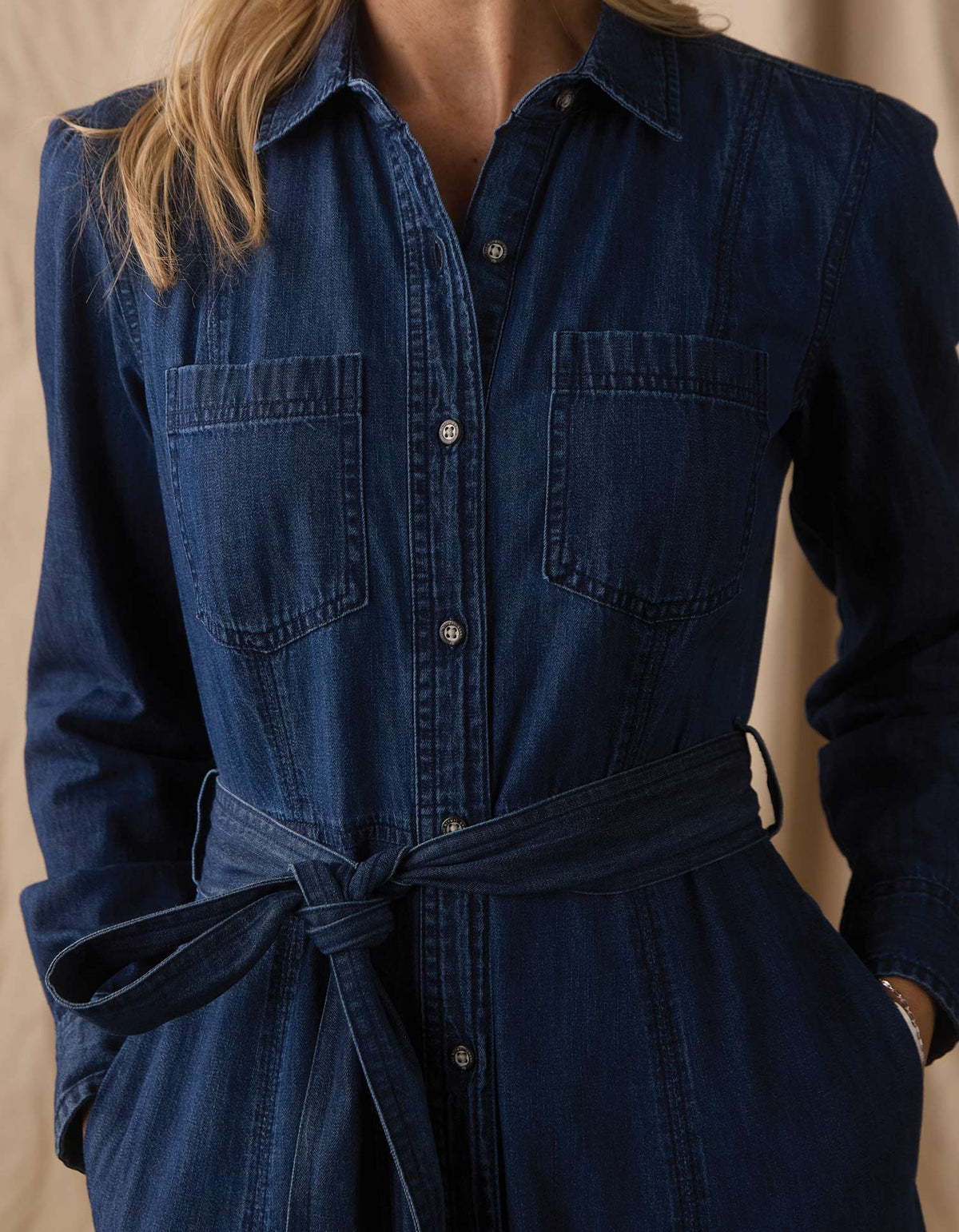 The Normal Brand Women's Cotton Denim Shirt Dress