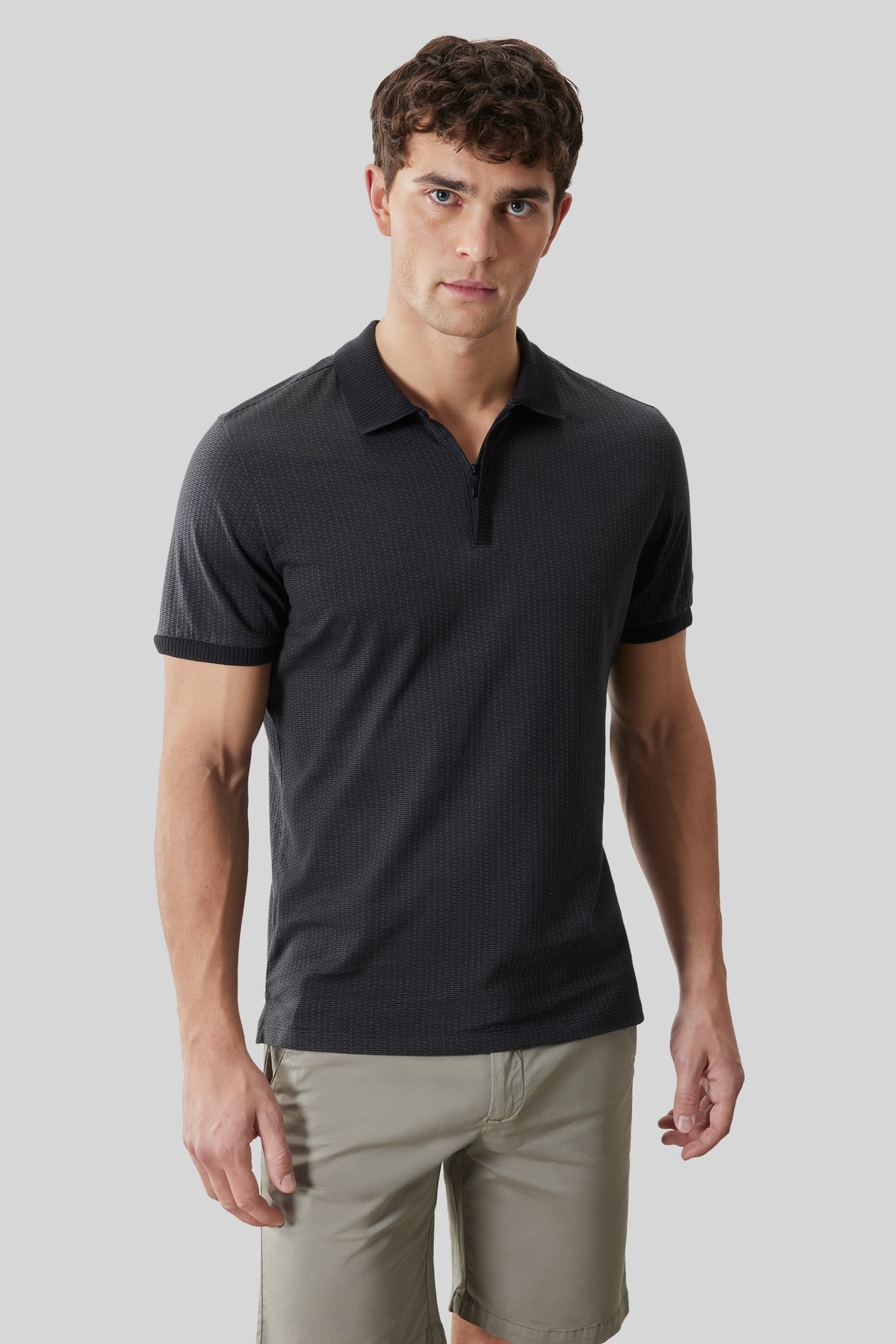 Robert Barakett Whistler Covered Zip Polo