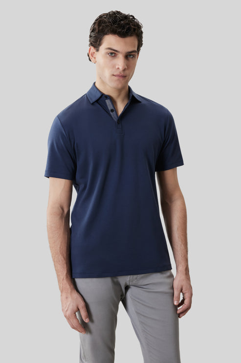 Robert Barakett Georgia Short Sleeve Herringbone Polo