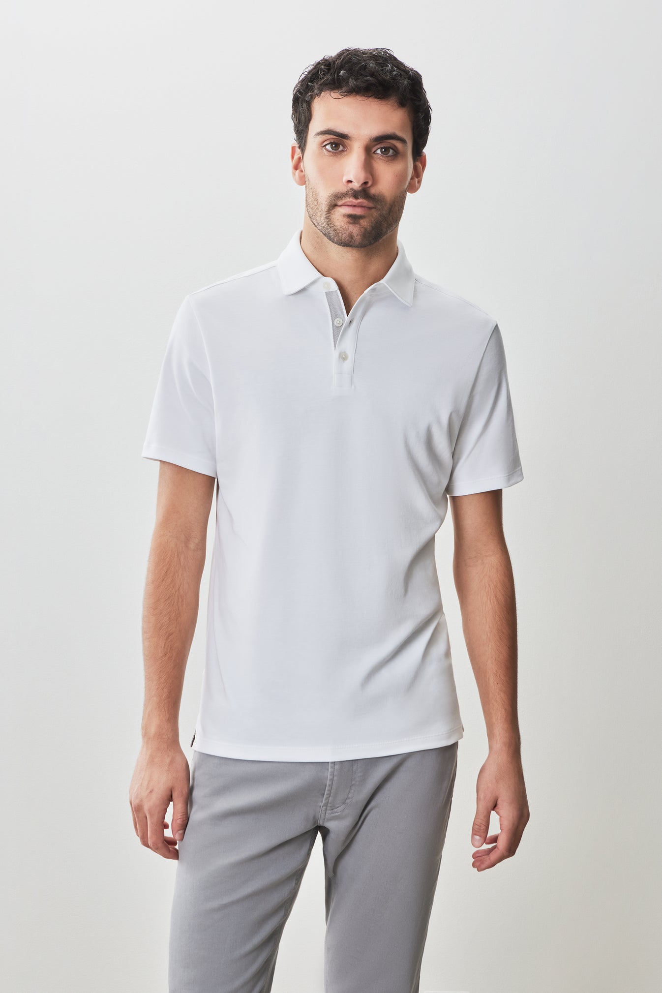 Robert Barakett Georgia Short Sleeve Herringbone Polo