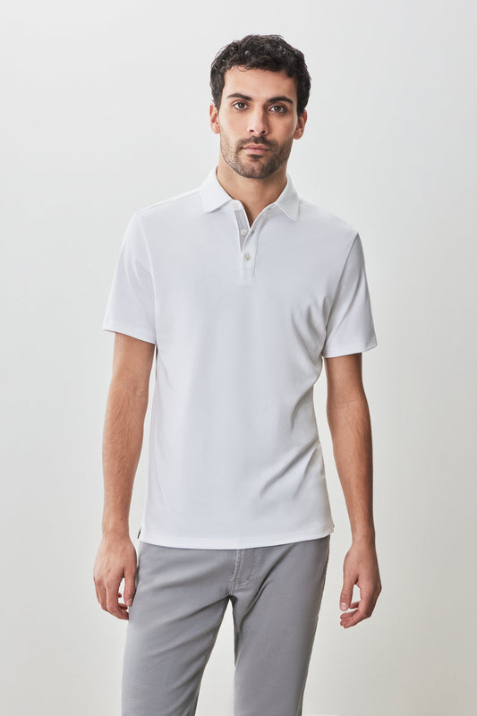 Robert Barakett Georgia Short Sleeve Herringbone Polo