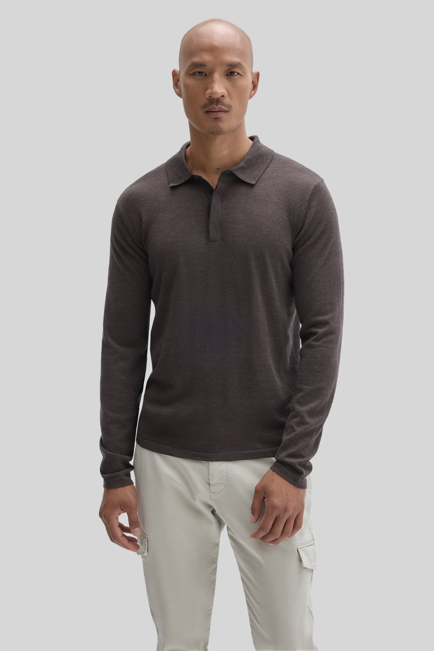Robert Barakett Thomas Long Sleeve Merino Sweater Polo