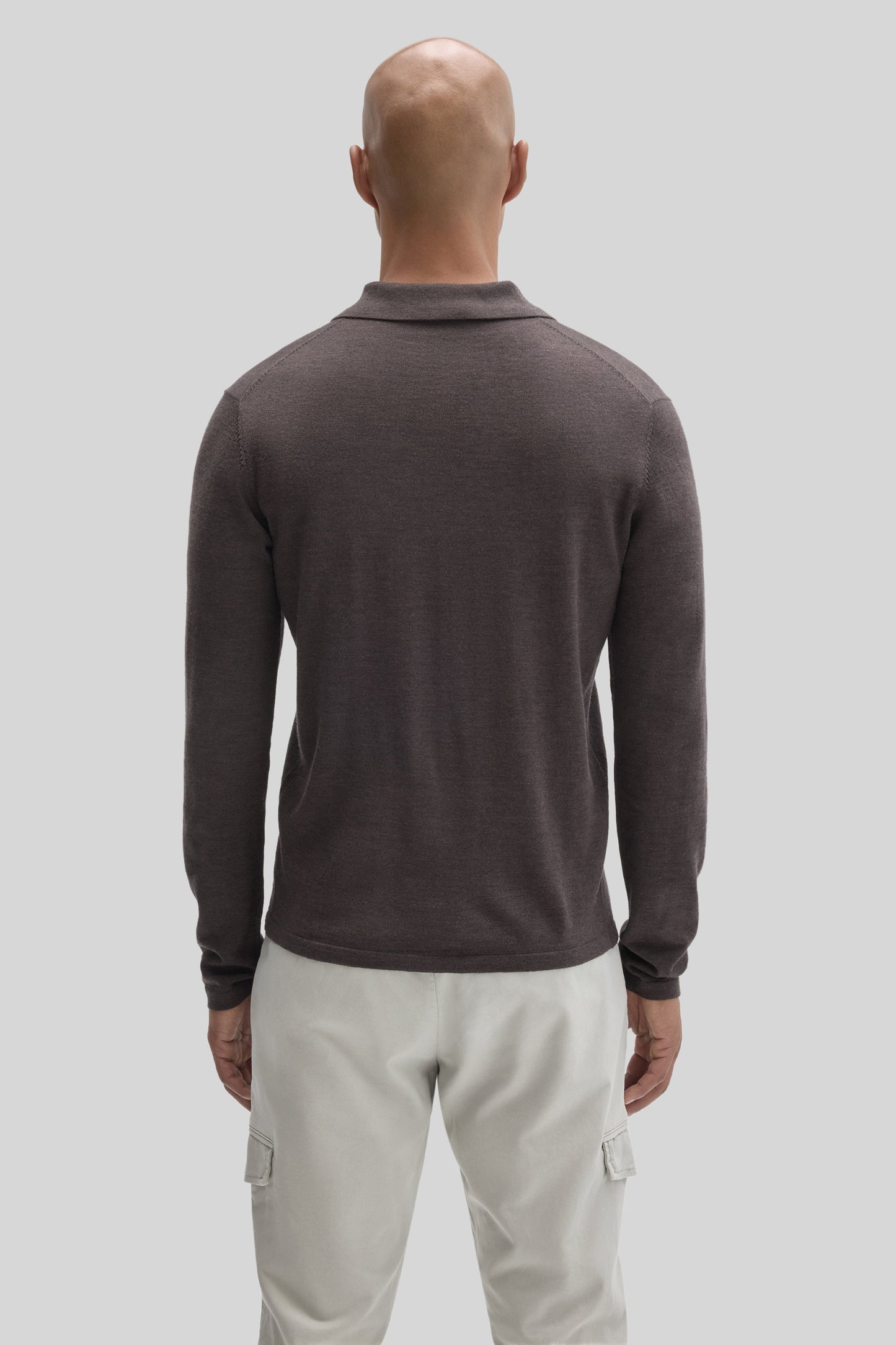 Robert Barakett Thomas Long Sleeve Merino Sweater Polo