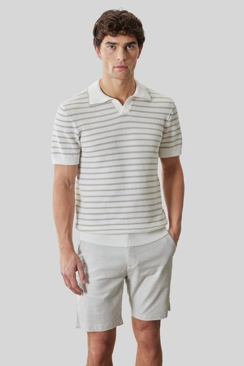 Robert Barakett Stellan Short Sleeve Open Collar Polo