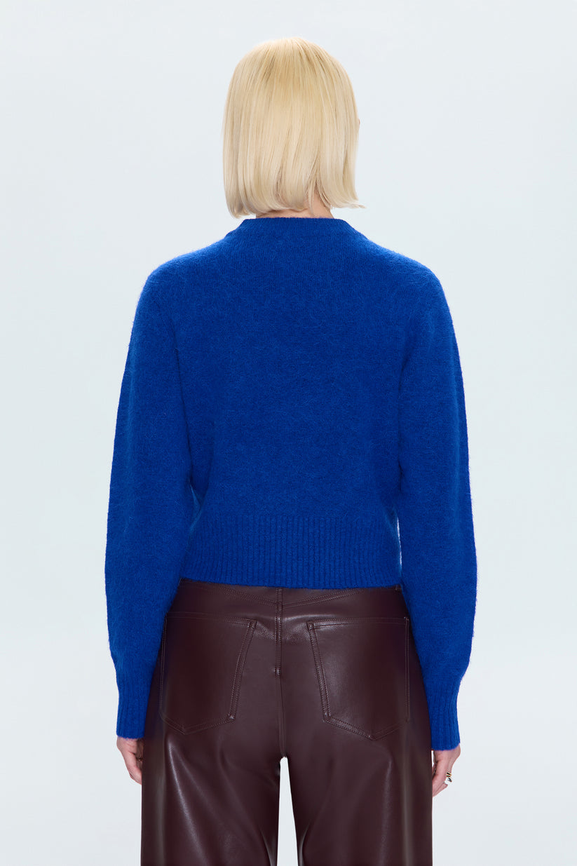 Pistola Sara Shrunken Crewneck Sweater - Azure
