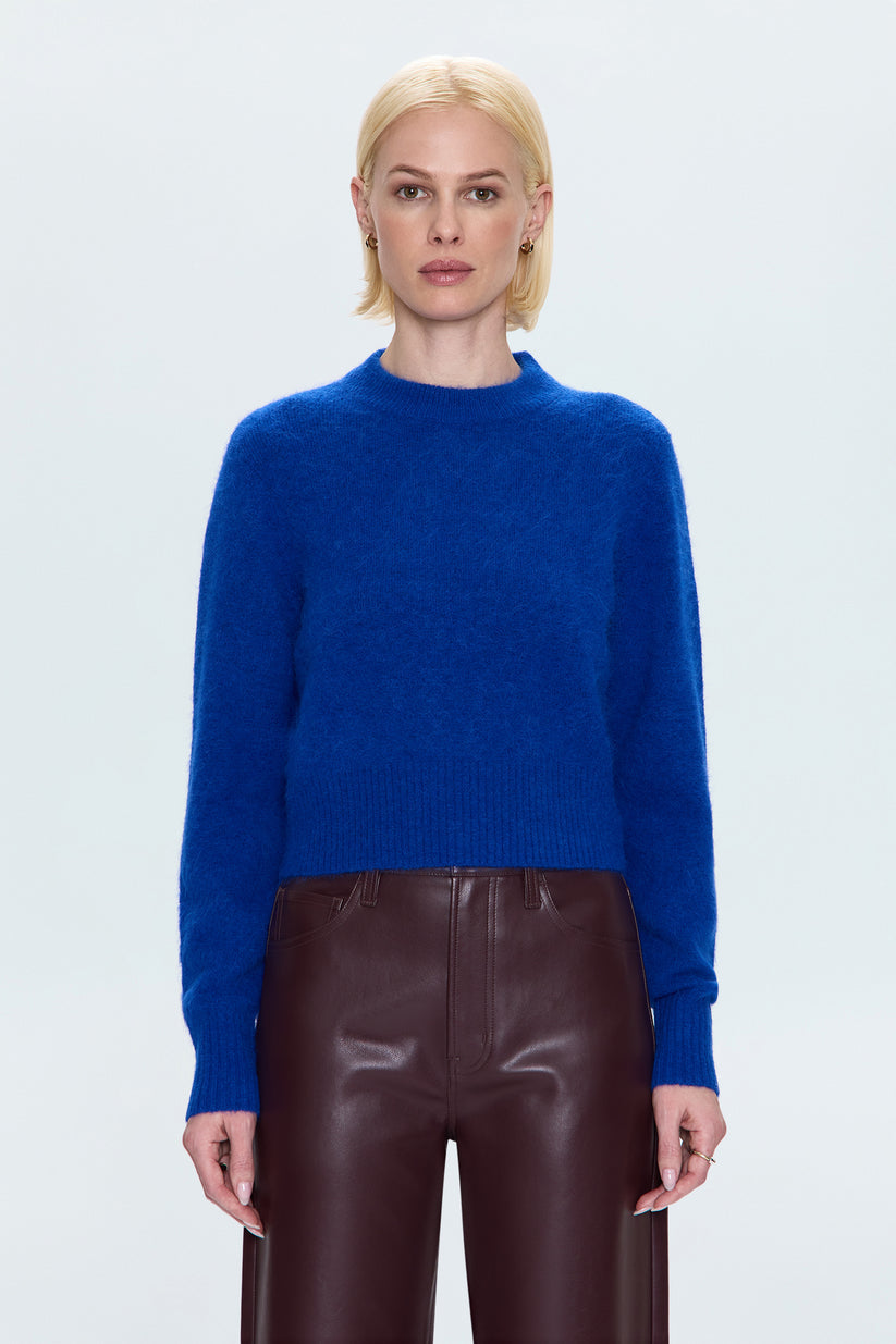 Pistola Sara Shrunken Crewneck Sweater - Azure