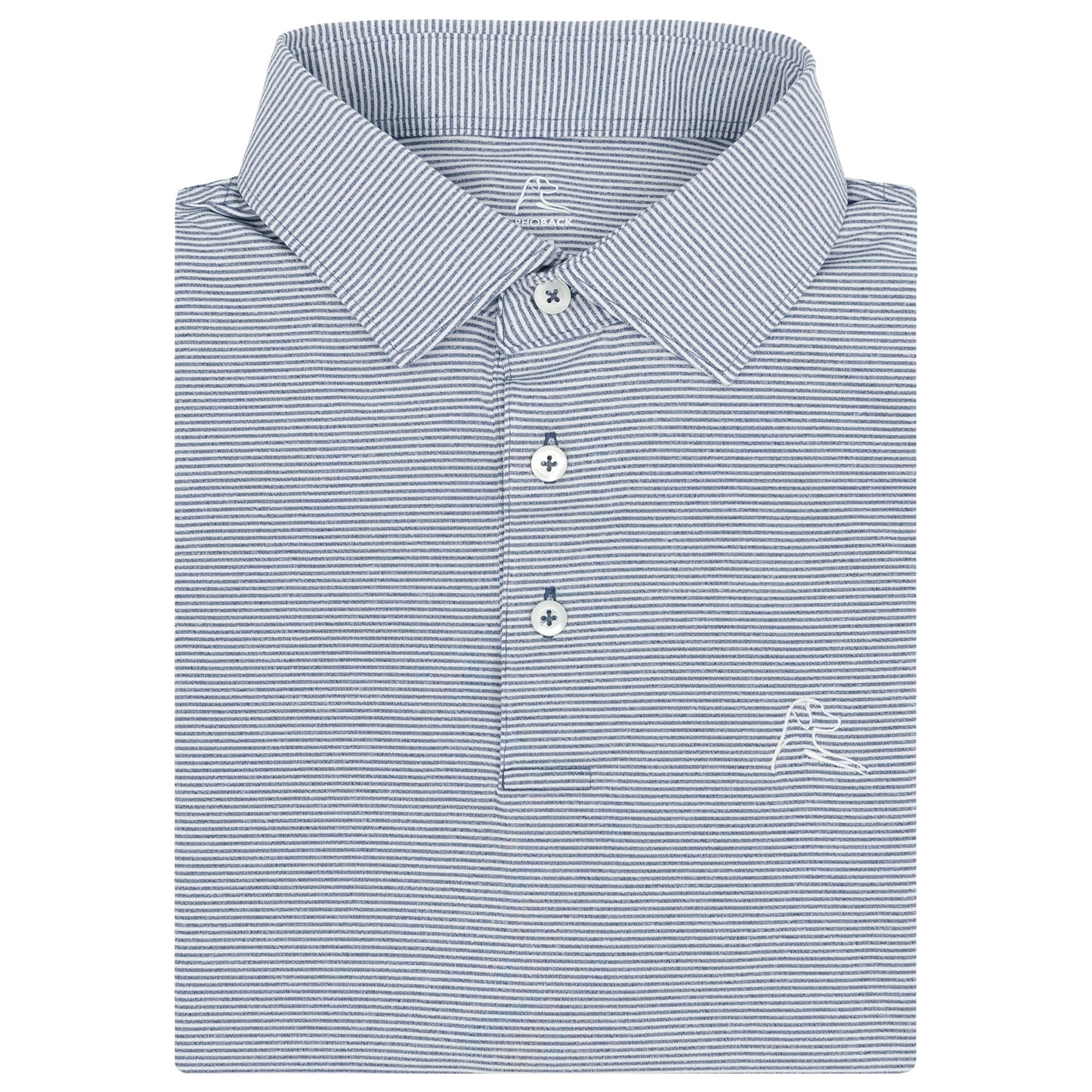 Rhoback The Whaler Heather Stripe Polo