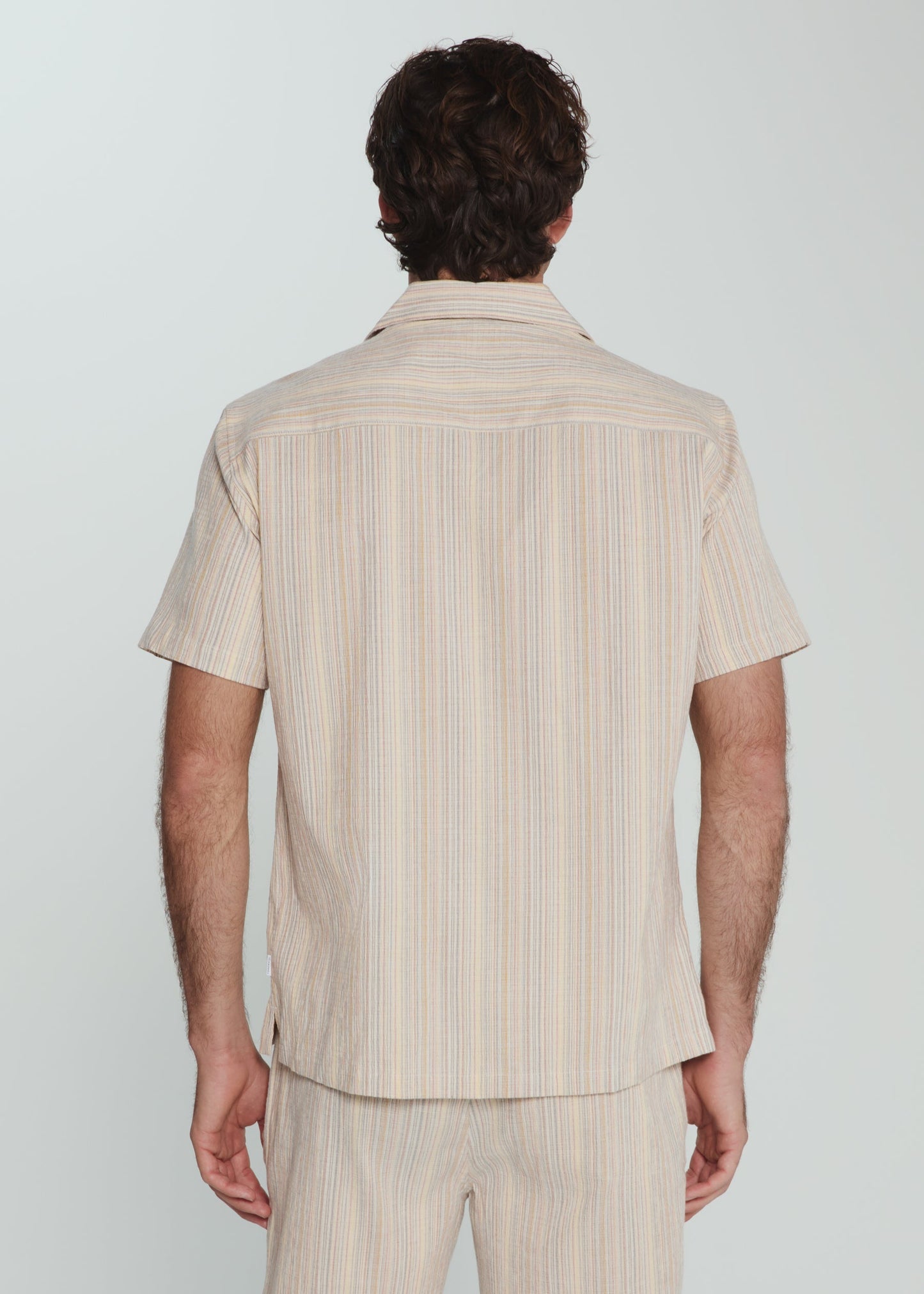 7 Diamonds Men's The Verve Striped Camp Shirt