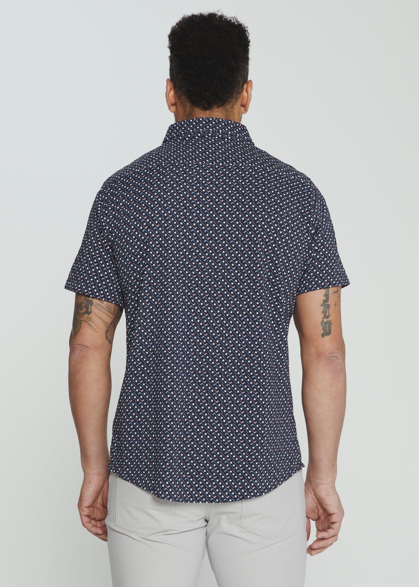 7 Diamonds Men's Marine Short Sleeve Shirt
