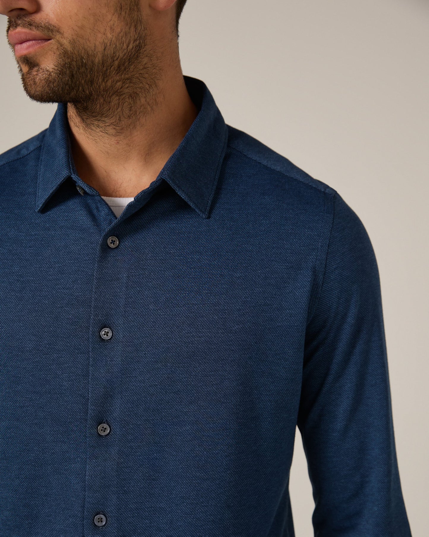 7 Diamonds Bowery Textured Knit Long Sleeve Shirt