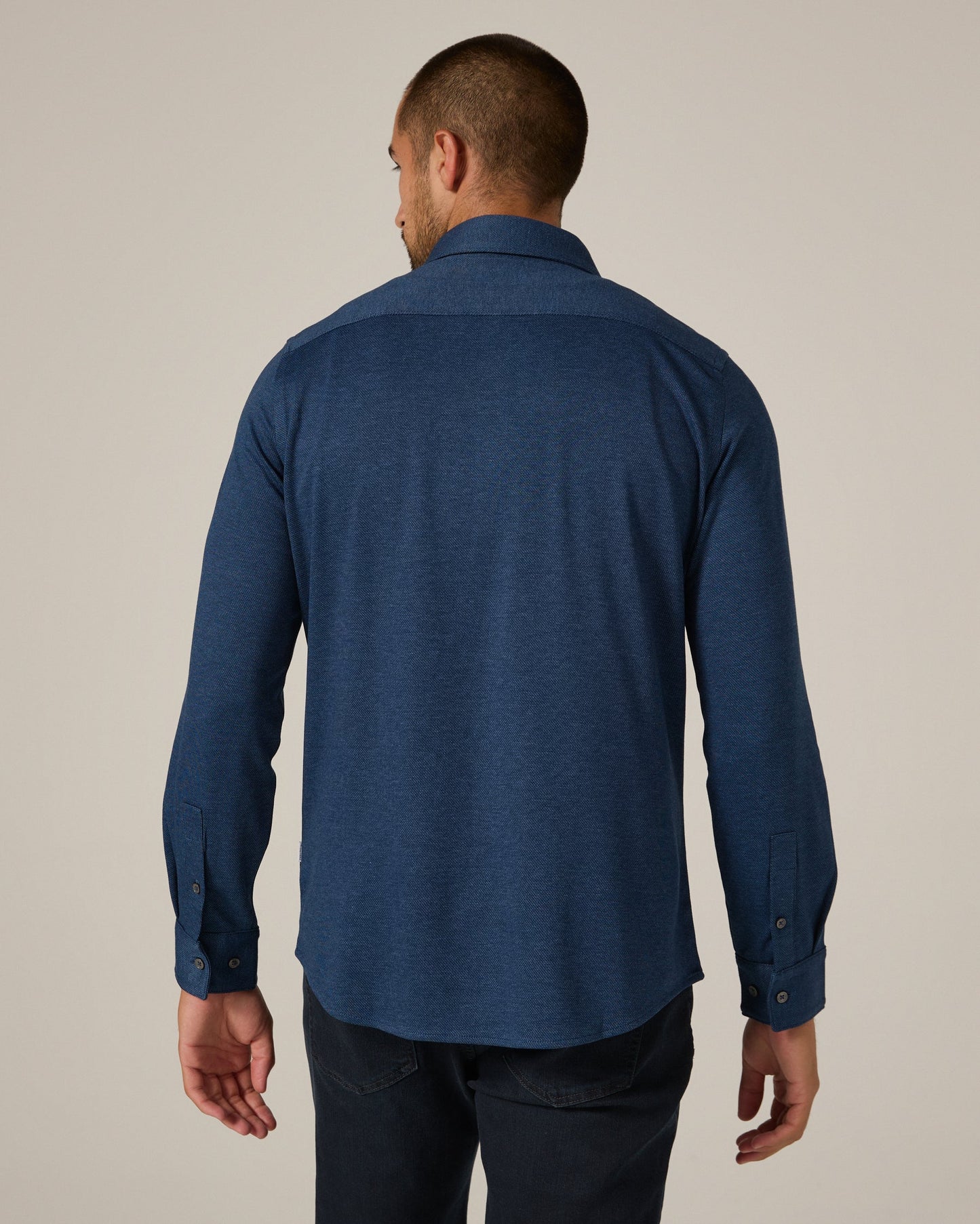 7 Diamonds Bowery Textured Knit Long Sleeve Shirt