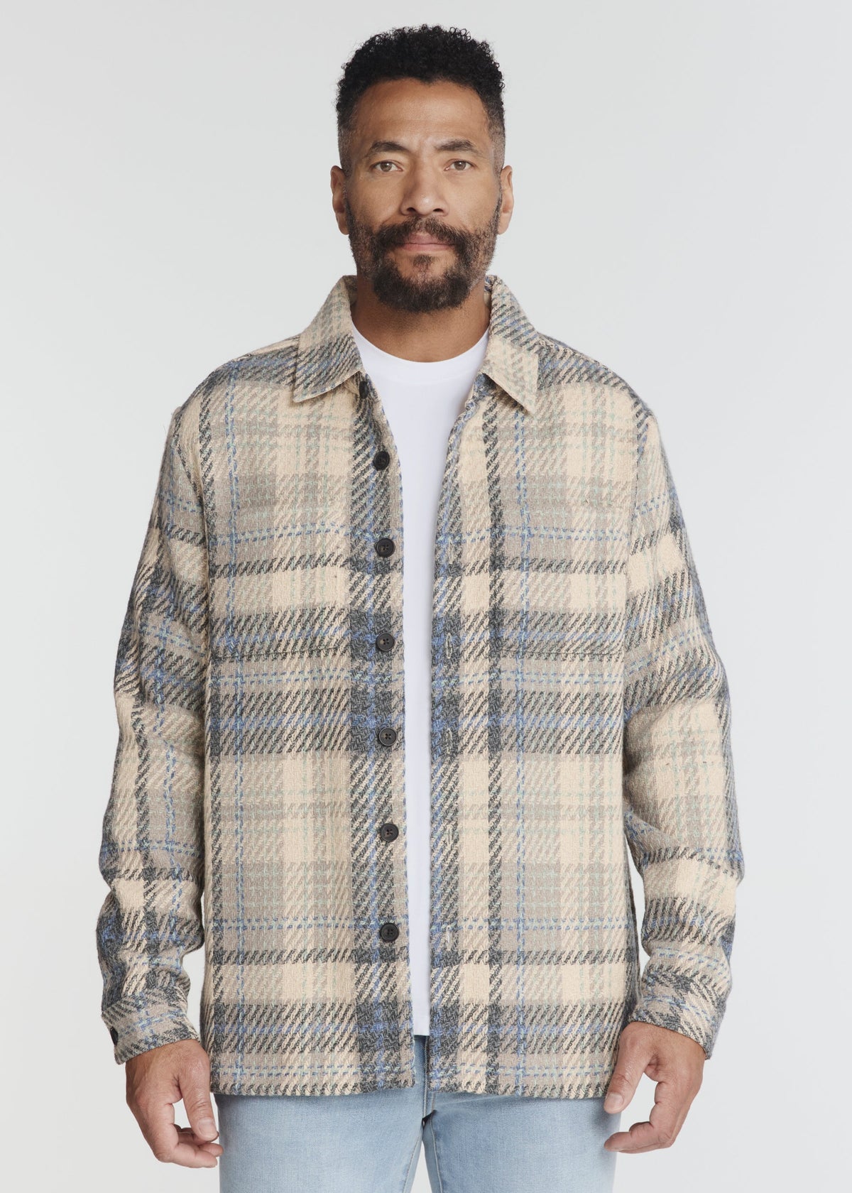 7 Diamonds Men's Patina Plaid Overshirt