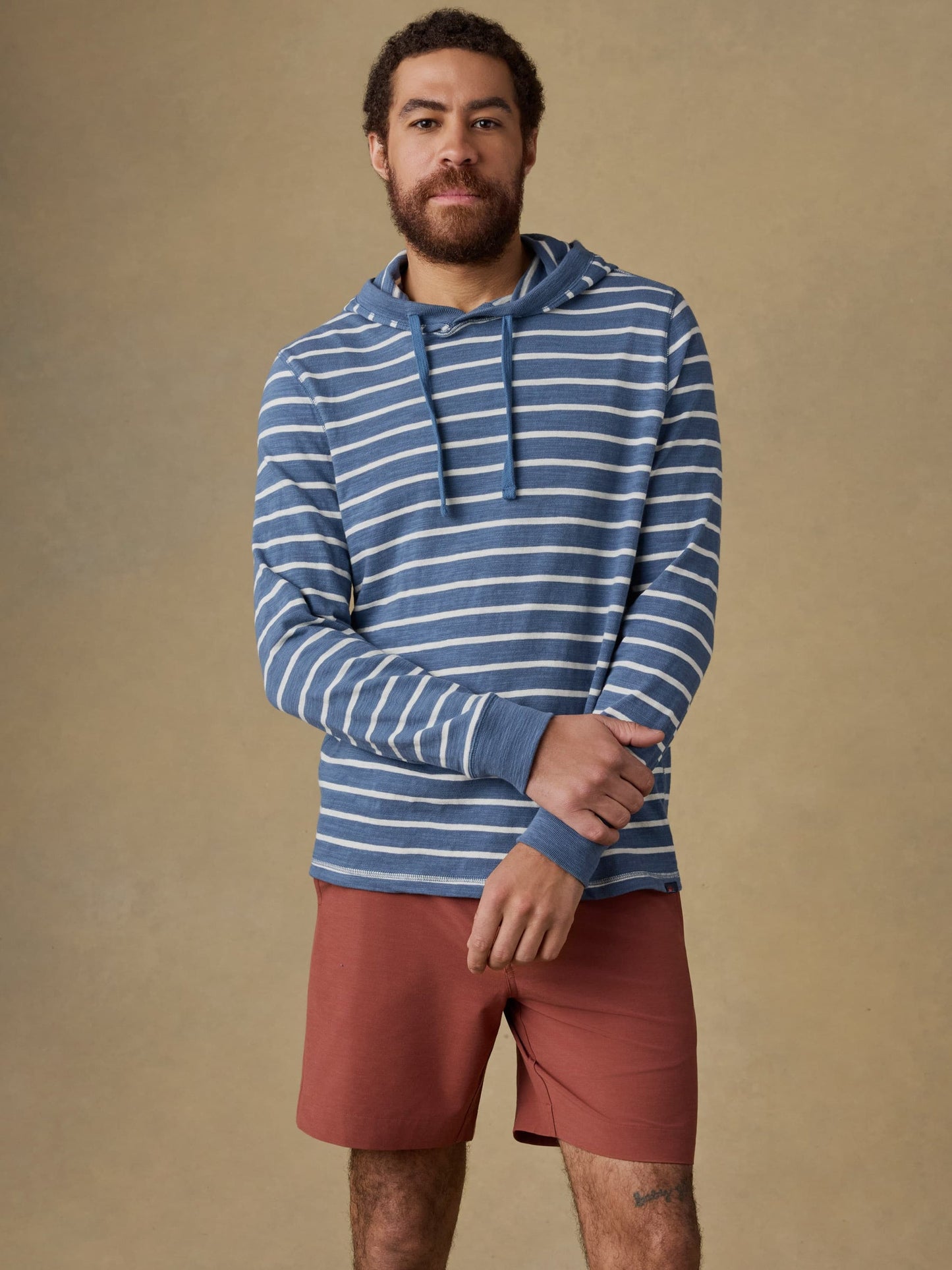Faherty Men's Sunwashed Slub Hoodie