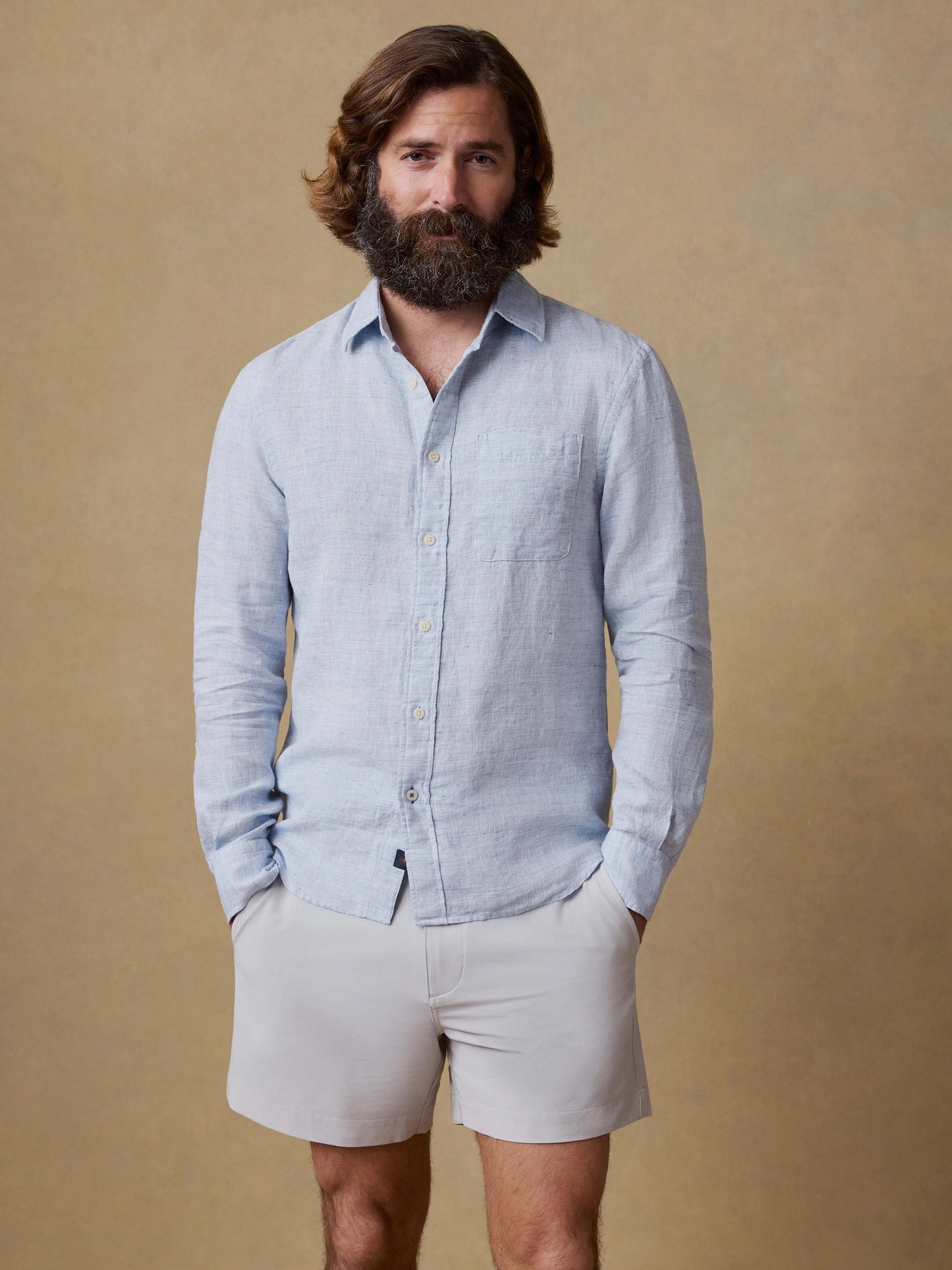 Faherty Men's Laguna Linen Shirt