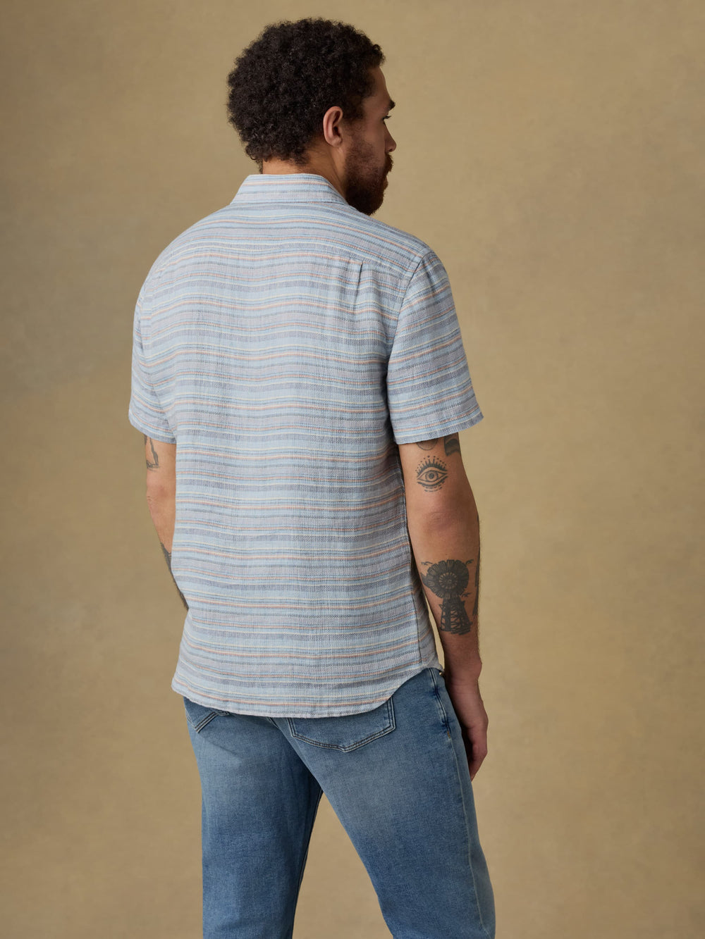 Faherty Men's Short Sleeve Palma Linen Shirt