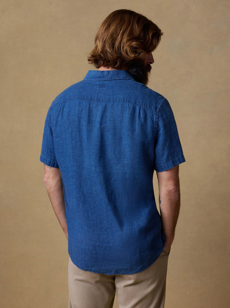 Faherty Men's Short Sleeve Palma Linen Shirt