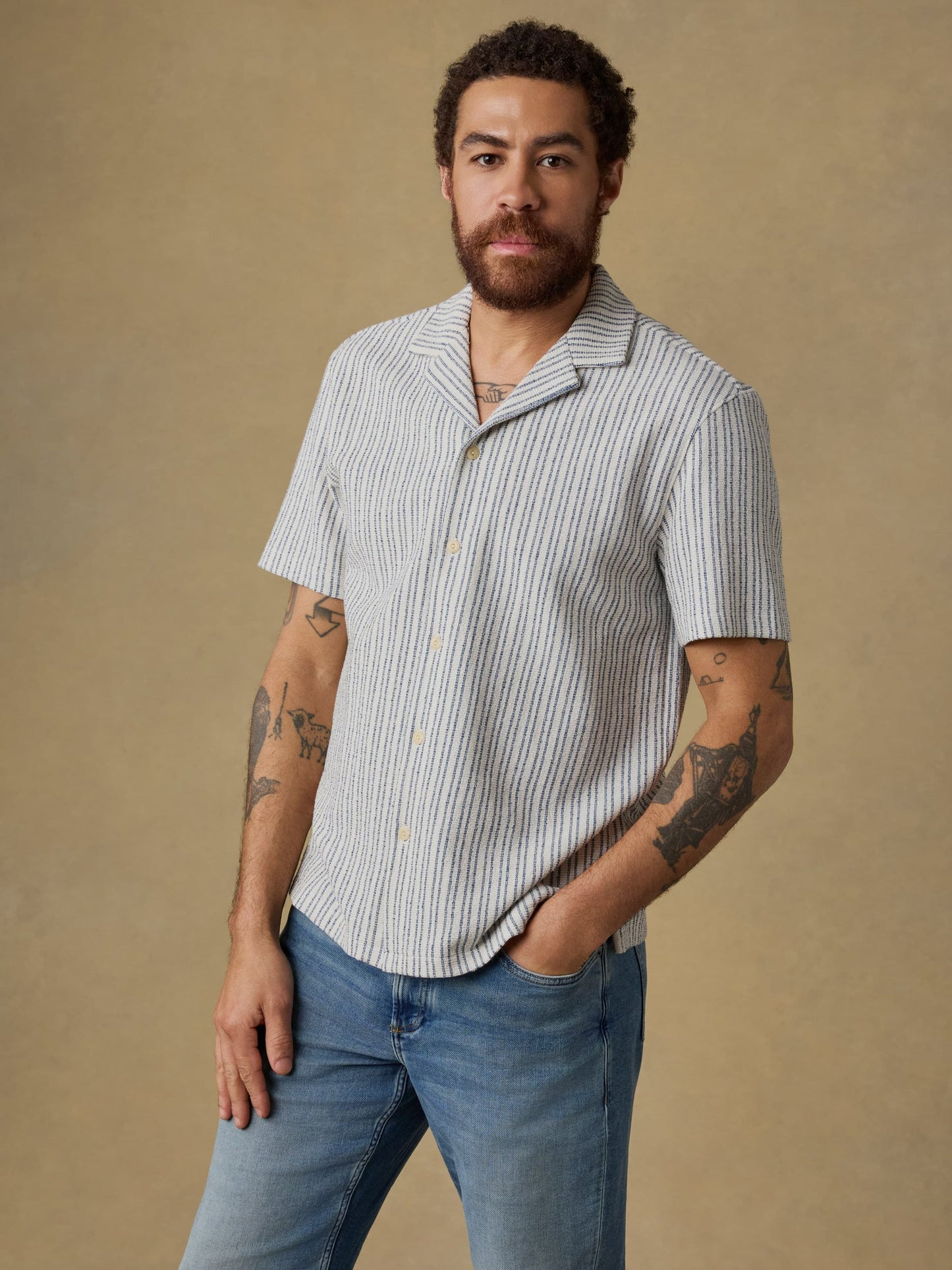 Faherty Men's Short Sleeve Oasis Camp Shirt