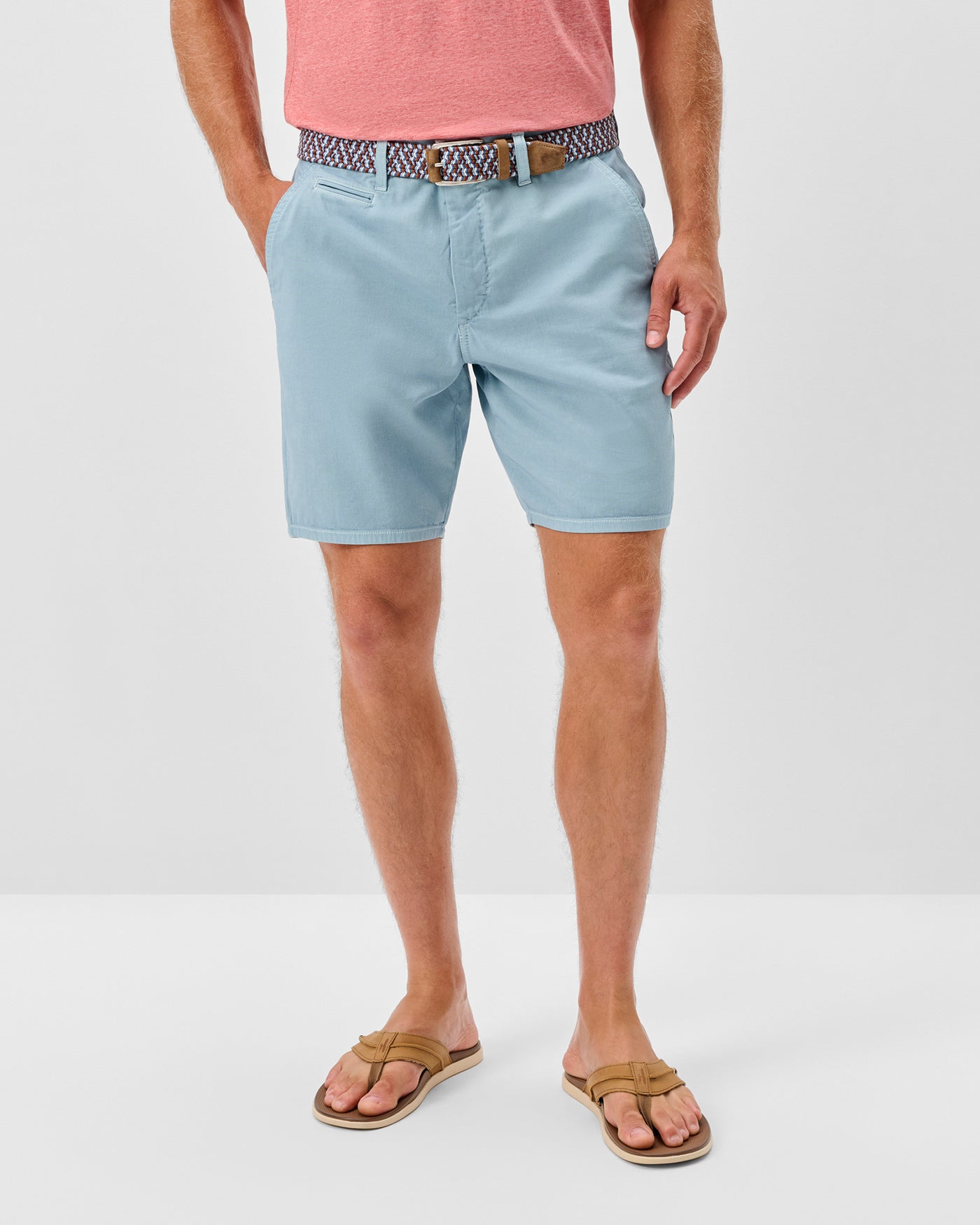 Johnnie-O Nassau Cotton Blend Shorts 7"