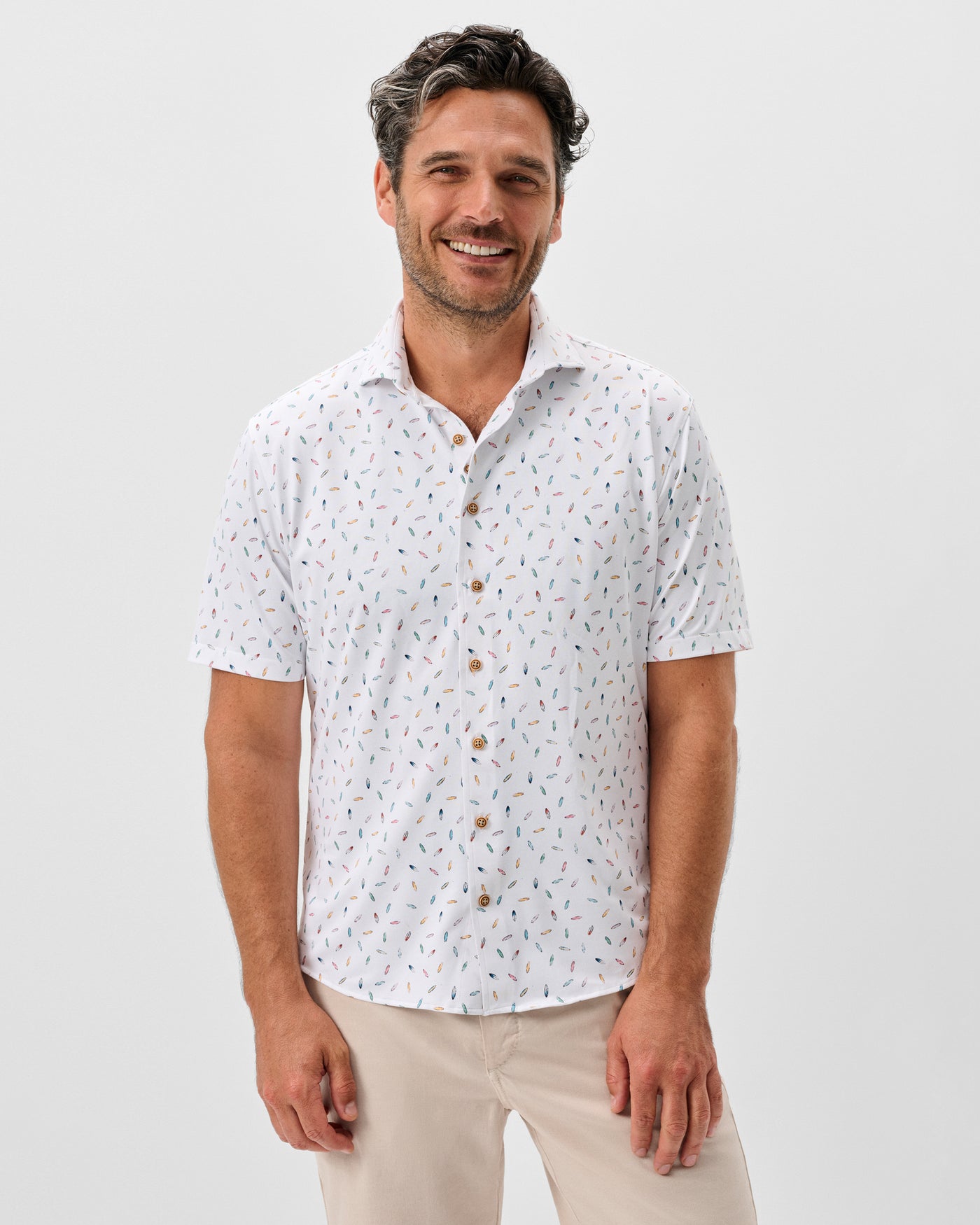 Johnnie-O Shortboard Short Sleeve Mesh Button Down