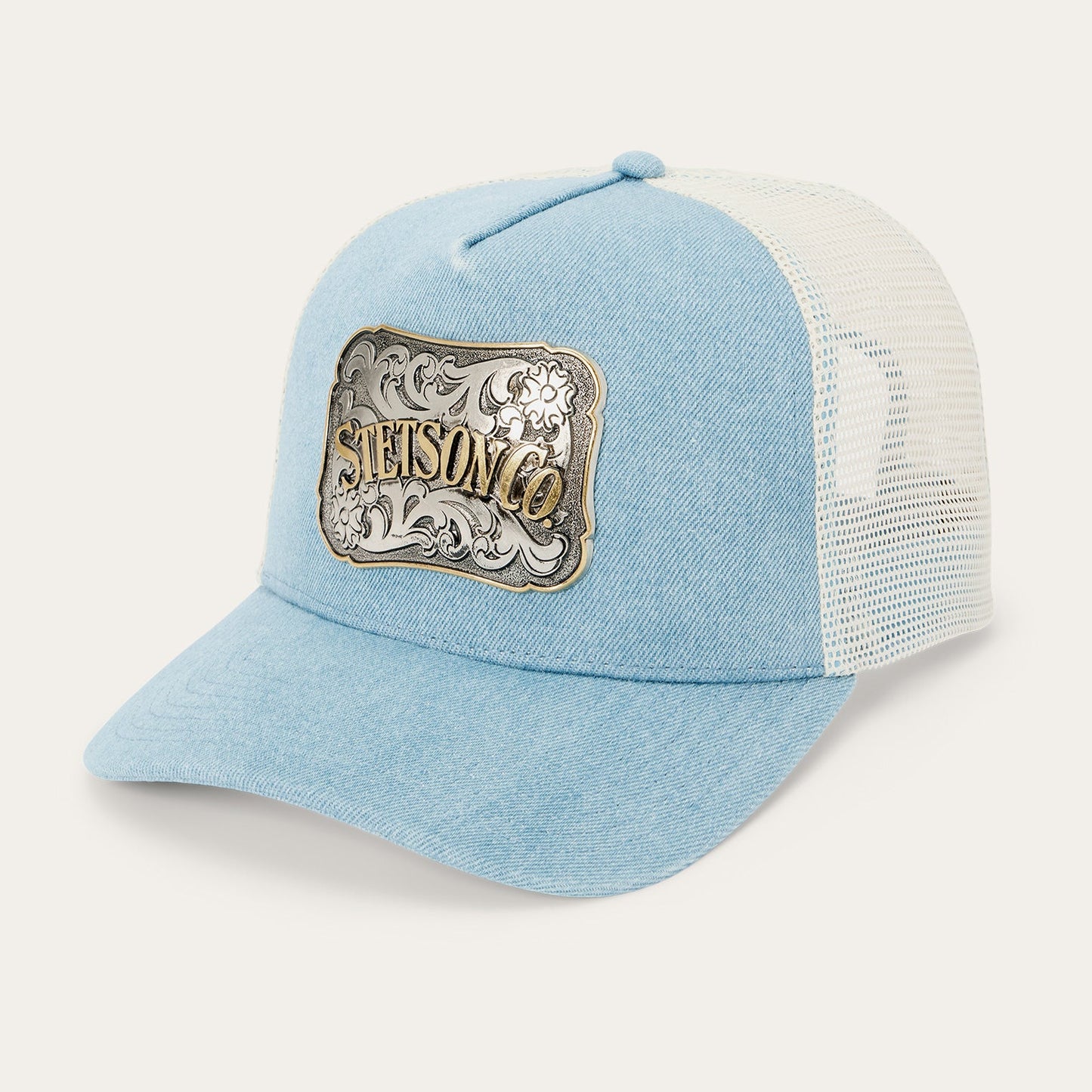 Stetson Denim Plaque Trucker Hat
