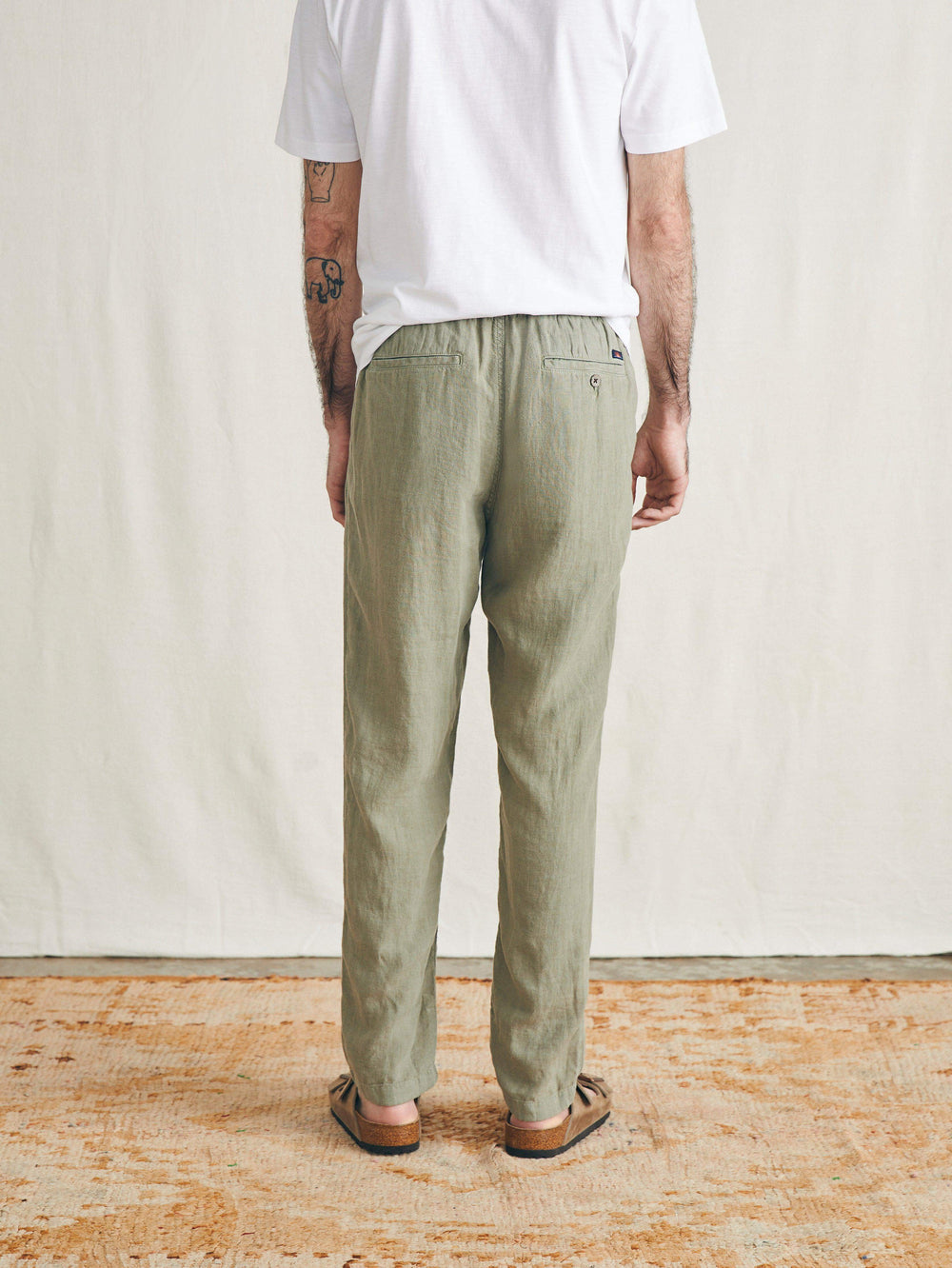 Faherty Men's Linen Drawstring Pant