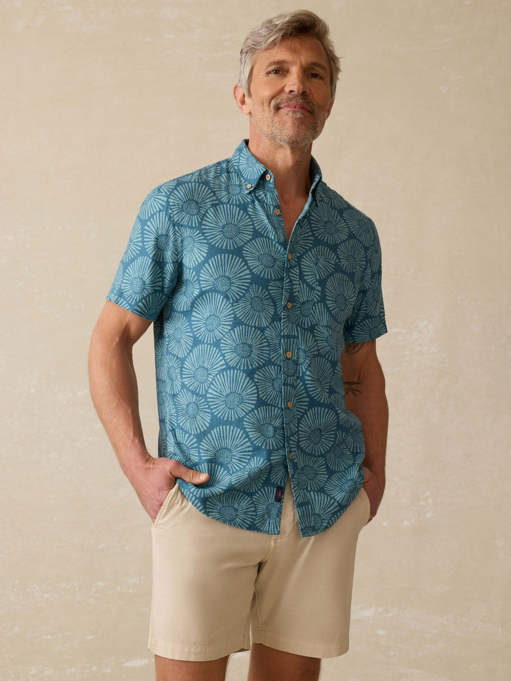 Faherty Men's Short Sleeve Breeze Shirt