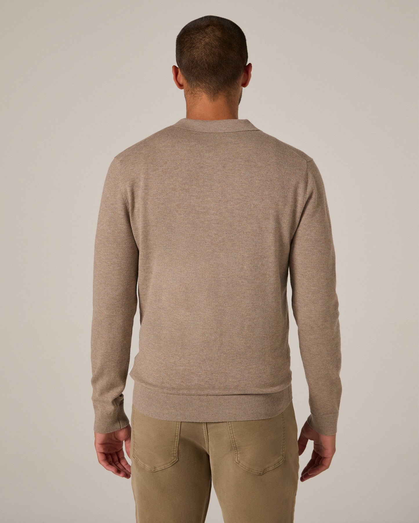 7 Diamond's Mens Belford Long Sleeve Sweater Polo