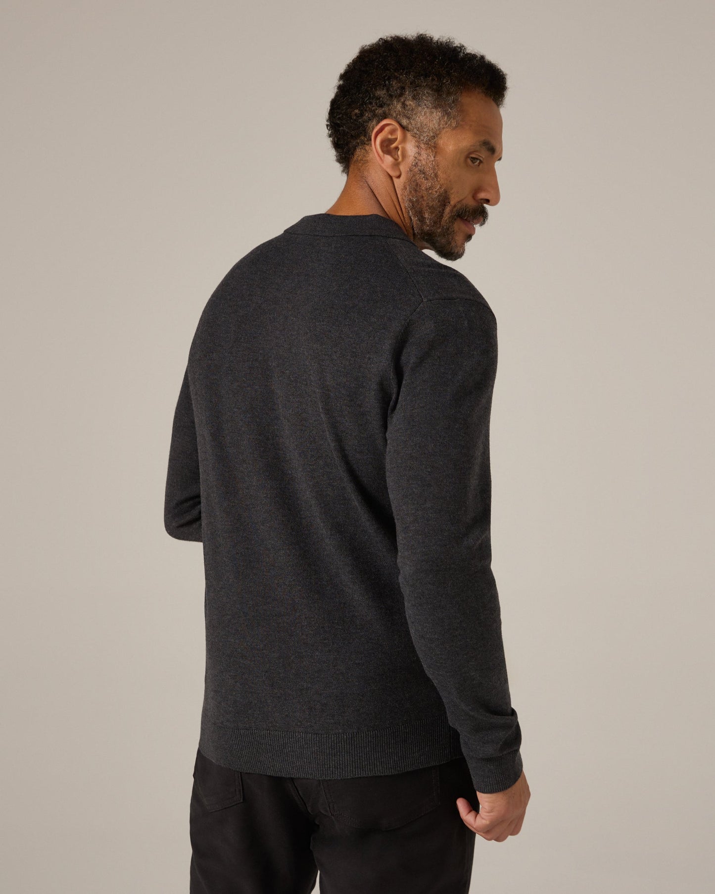 7 Diamond's Mens Belford Long Sleeve Sweater Polo