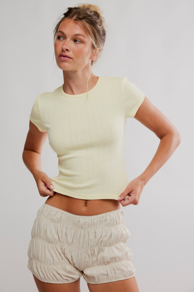 Free People Wait A Minute Baby Tee