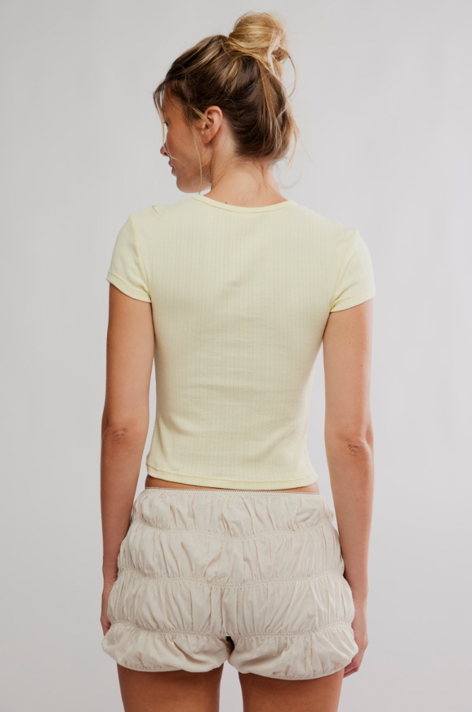 Free People Wait A Minute Baby Tee
