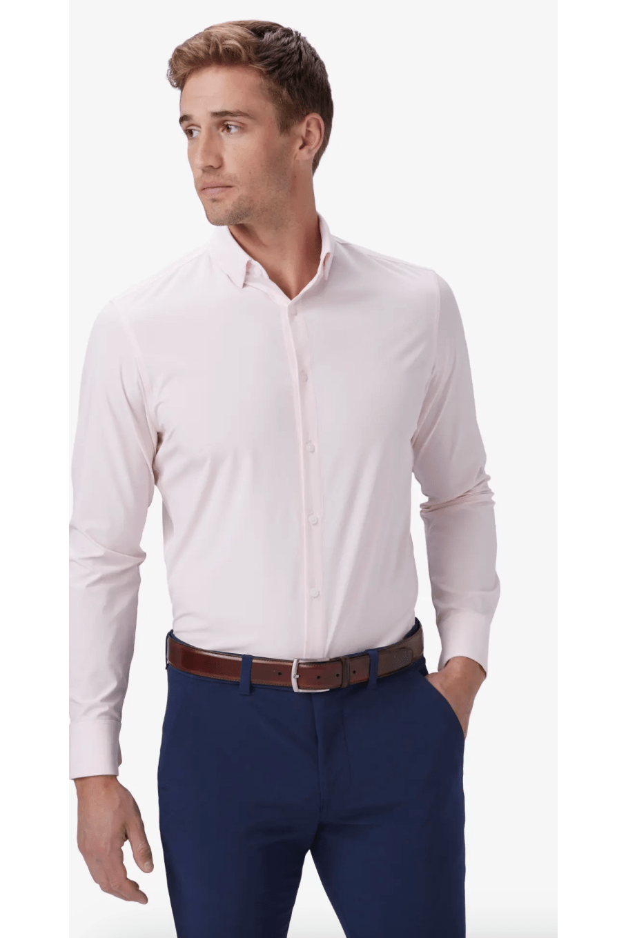 Mizzen + Main Leeward Long Sleeve Dress Shirt Solid