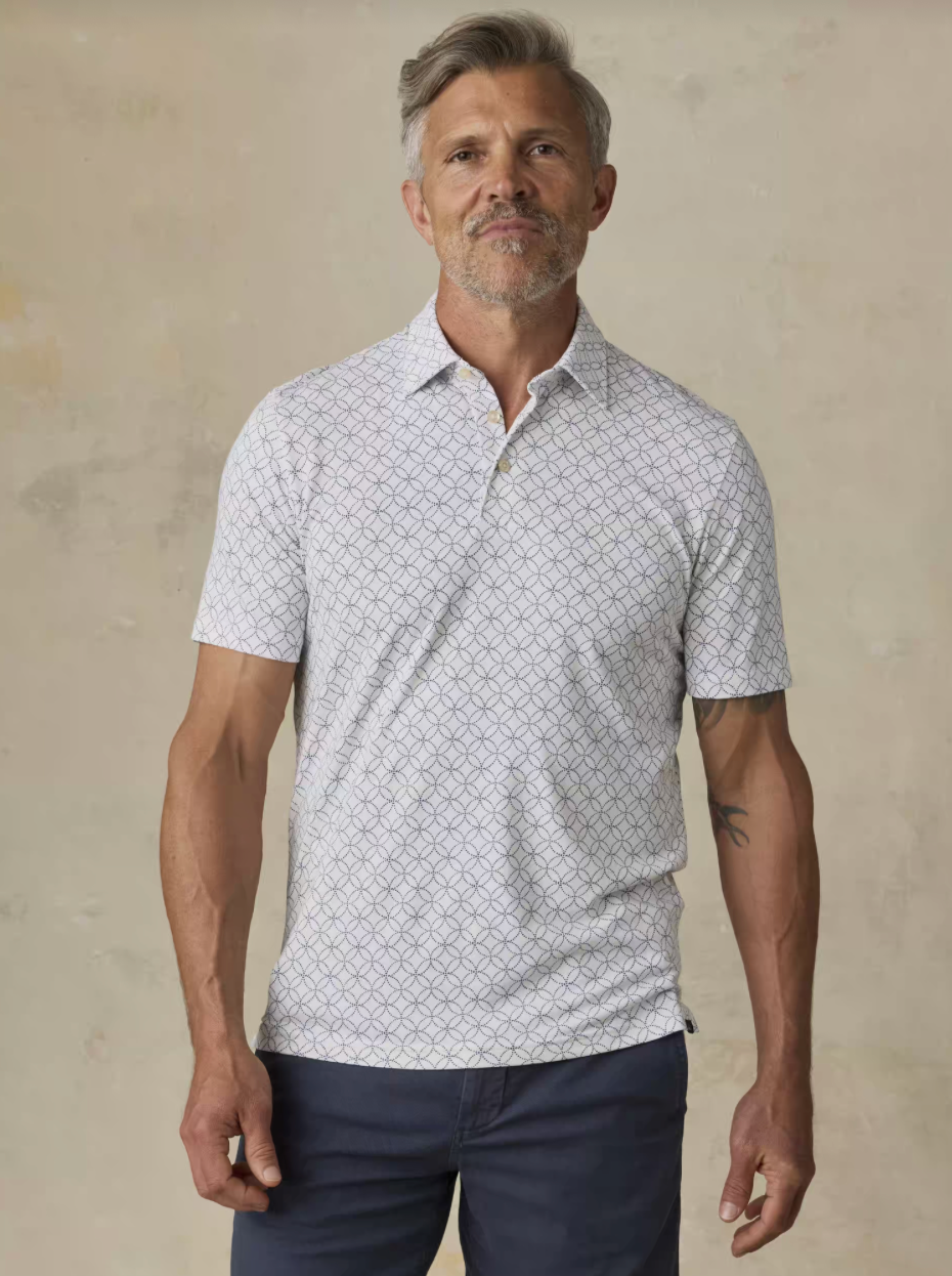 Faherty Men's Short Sleeve Movement Pique Polo