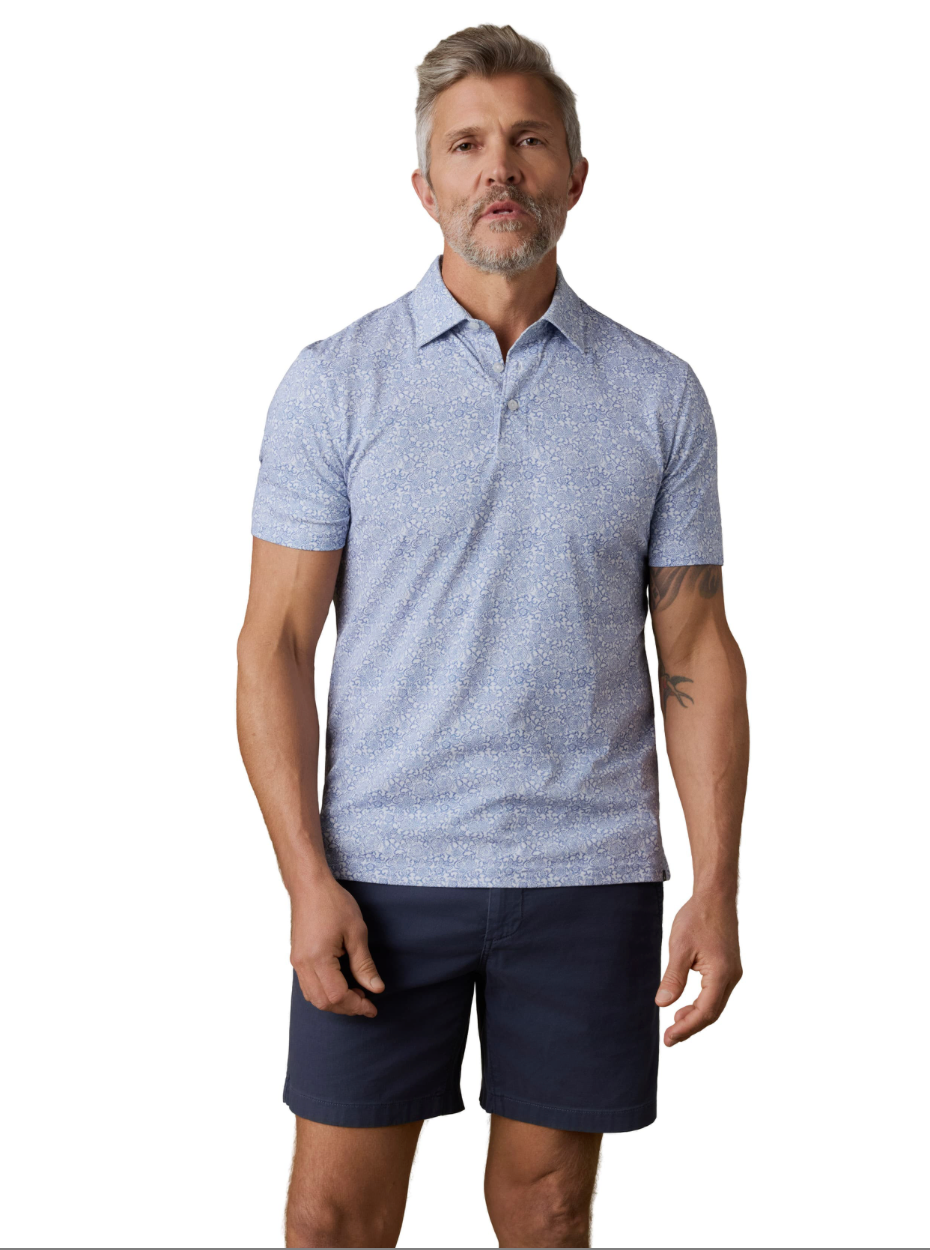 Faherty Men's Short Sleeve Movement Pique Polo