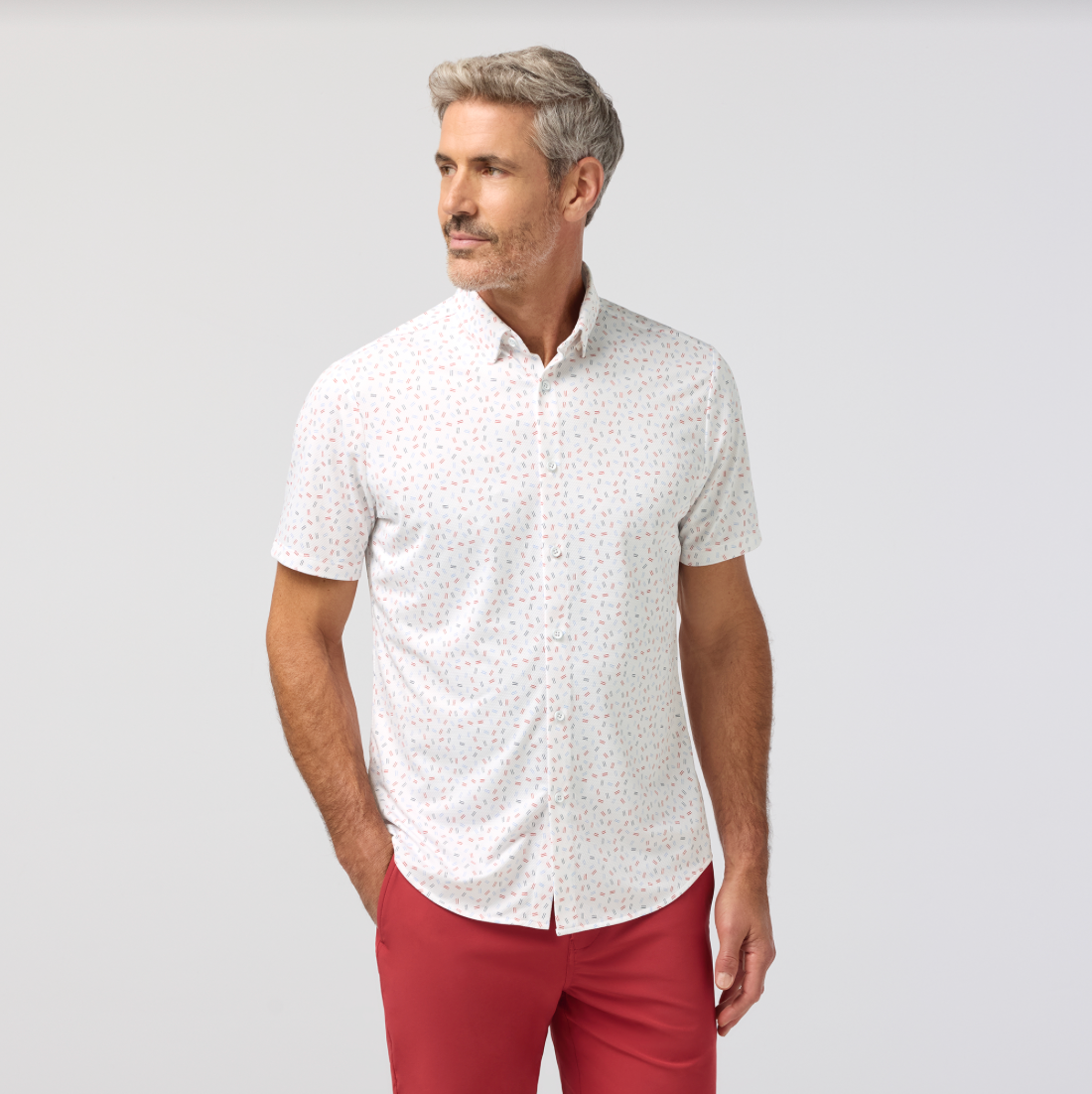 Mizzen + Main Men's Halyard Short Sleeve Dress Shirt