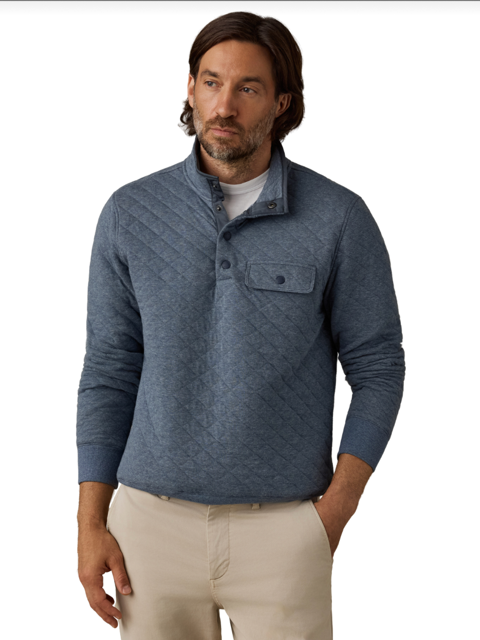 Faherty Men's Epic Quilted Fleece Pullover